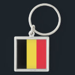 Vlag België Tricolore Sleutelhanger<br><div class="desc">Vlag van België met drie kleuren: "Eendracht maakt macht" in het Nederlands en "Einigkeit macht stark" in het Duits.</div>