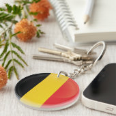 vlag Belgisch rond pictogram Sleutelhanger (Voorkant Rechts)