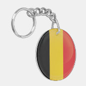 vlag Belgisch rond pictogram Sleutelhanger (Voorkant Links)