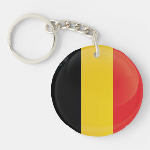 vlag Belgisch rond pictogram Sleutelhanger