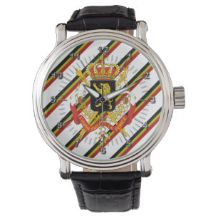vlag Belgische strepen Horloge