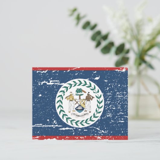  vlag Belize Briefkaart (Staand voorkant)