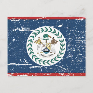  vlag Belize Briefkaart