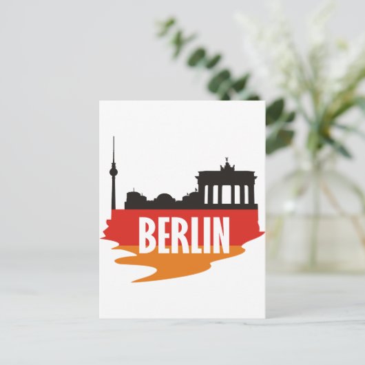 Vlag Berlijn Briefkaart (Staand voorkant)