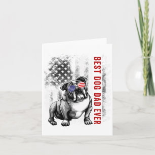 Vlag Beste Engelse Bulldog Papa Ooit 4 Juli Kaart