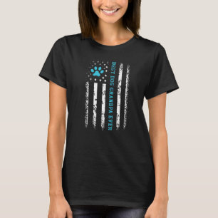 Vlag beste hond van de VS Oog Amerikaanse papaver T-shirt