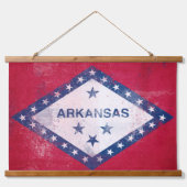 Vlag bij Distress Arkansas Hangend Wandkleed (Voorkant)