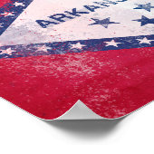 Vlag bij Distress Arkansas Poster (Hoek)