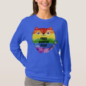 Vlag bij Gratis tante Hugs Pride LGBTQ T-shirt (Voorkant)