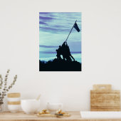 Vlag bij Iwo Jima-poster Poster (Keuken)