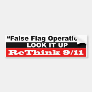 Vlag bij valse vlag bumpersticker