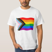 Vlag bij Voortgangsbeweging T-shirt (Voorkant)