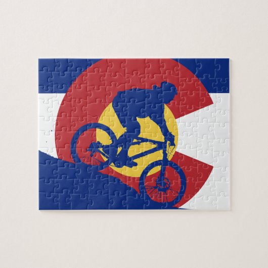 Vlag Biking Colorado Legpuzzel (Horizontaal)