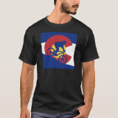 Vlag Biking Colorado T-shirt (Voorkant)