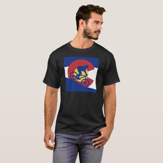 Vlag Biking Colorado T-shirt (Voorkant volledig)