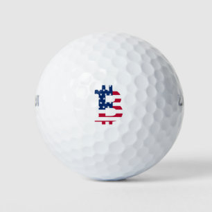 Vlag bitmunt-munt-cryptocurrency-blokkenketen van golfballen