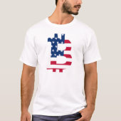 Vlag bitmunt-munt-cryptocurrency-blokkenketen van  t-shirt (Voorkant)