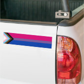 Vlag Bizexual Progress Pride Bumpersticker (Op Truck)