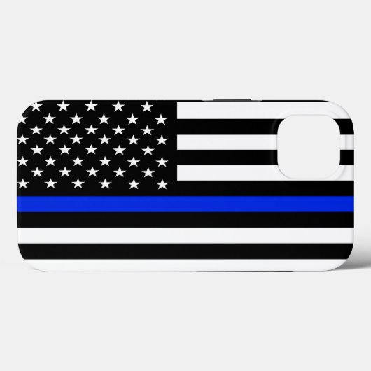 Vlag blauwe LIne-politieagent Case-Mate iPhone Case (Achterkant (horizontaal))