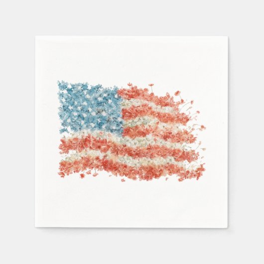Vlag bloemen van de VS Servet (Voorkant)