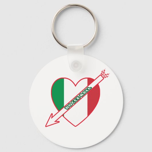 vlag Bocce Ball Italië Sleutelhanger (Voorkant)