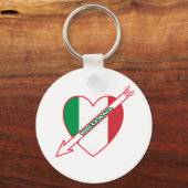 vlag Bocce Ball Italië Sleutelhanger (Voorkant)