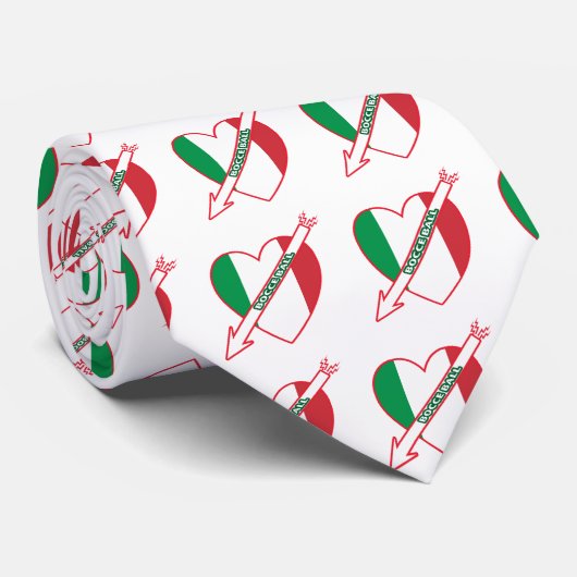 vlag Bocce Ball Italië Stropdas (Opgerold)