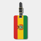 vlag bolivia bagagelabel (Voorkant verticaal)