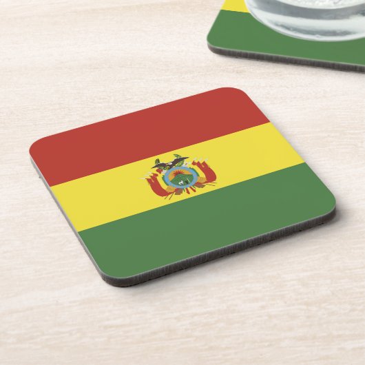 vlag bolivia bier onderzetter (Linkerzijde)