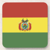 vlag bolivia bier onderzetter (Voorkant)