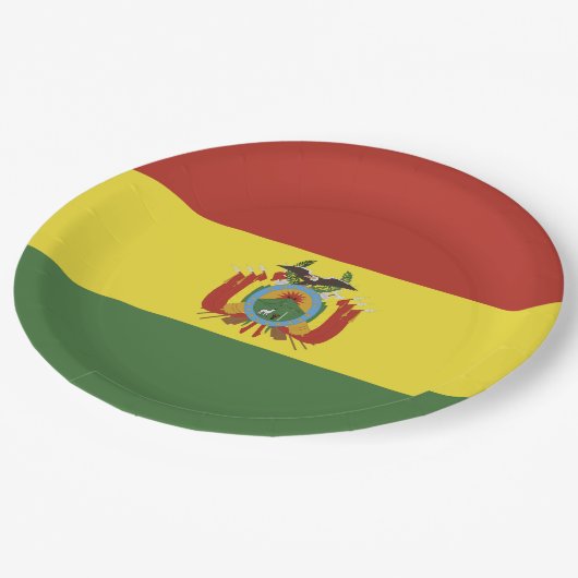 vlag bolivia papieren bordje (Gekanteld)