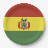 vlag bolivia papieren bordje (Voorkant)
