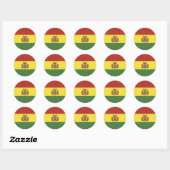 vlag bolivia ronde sticker (Vel)