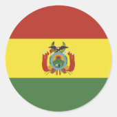 vlag bolivia ronde sticker (Voorkant)
