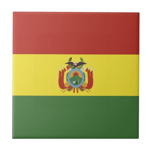 vlag bolivia tegeltje (Voorkant)