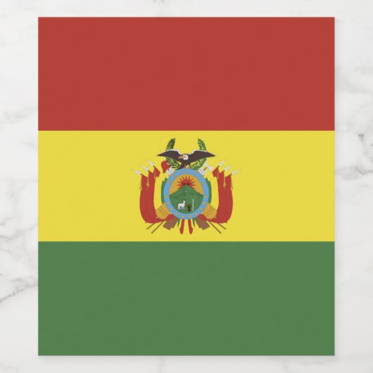 vlag bolivia wijn etiket (Enkel label)
