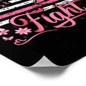 Vlag Borstkanker Bewustzijn Roze Ribbon Fight Poster (Hoek)