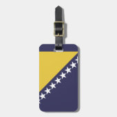 Vlag Bosnië-Herzegovina Bagagelabel (Voorkant verticaal)