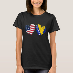 Vlag Bosnisch Amer - VS Bosnië en Herzegovina T-shirt
