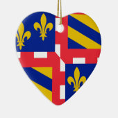 Vlag Bourgogne (Frankrijk) Keramisch Ornament (Rechts)