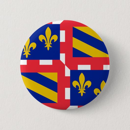 Vlag Bourgogne (Frankrijk) Ronde Button 5,7 Cm (Voorkant)