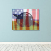 Vlag boven de Antietam kanonnen Canvas Afdruk (Insitu (Houten vloer))