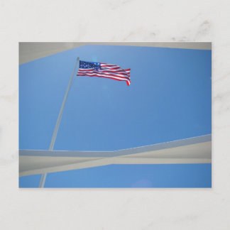 Vlag boven het Arizona Memorial Briefkaart