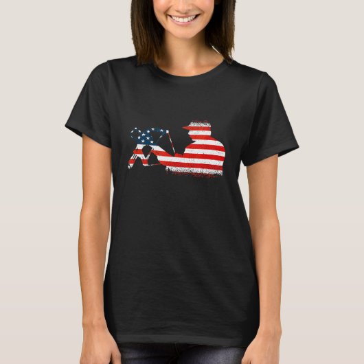 Vlag Bowhunting Archer Longbow Crossbow T-shirt (Voorkant)