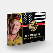 Vlag brandweerafdeling brandbestrijding fotoblokken (Links)