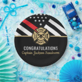 Vlag brandweerafdeling brandbestrijding papieren bordje (Feest)