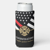 Vlag brandweerafdeling brandbestrijding seltzer blikjeskoeler (Seltzer Achterkant)