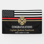 Vlag brandweerafdeling brandbestrijding spandoek (Horizontaal)