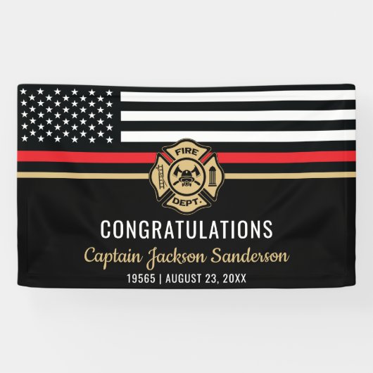 Vlag brandweerafdeling brandbestrijding spandoek (Horizontaal)