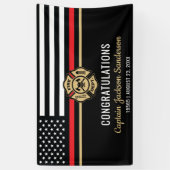 Vlag brandweerafdeling brandbestrijding spandoek (Verticaal)